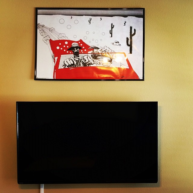 New 50in. TV courtesy of @ReserveColumbia -- thanks guys! Now about that weight room...