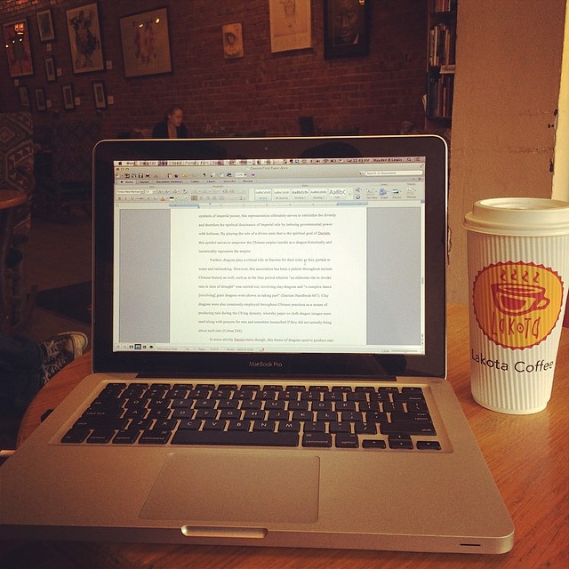 On that Daoism paper grind. 12 pages of dragons, imperialism, and undergraduate desperation.