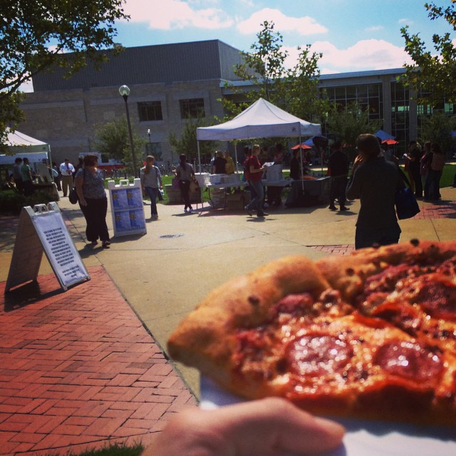 Was given an oily Student Health Center pen to sign off for free pizza, then proceeded to eat the pizza with the same hand. Good thing it's a vegetable #immunity