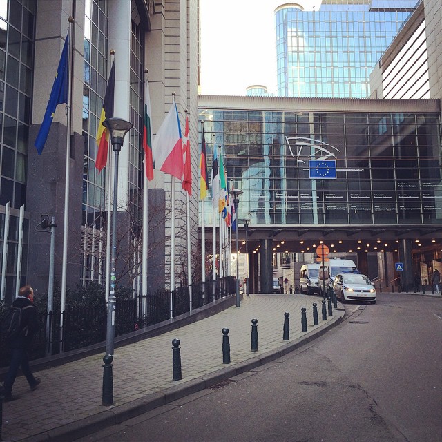 Flags on flags on flags at the European Parliament #racksonracks #brussels #eu