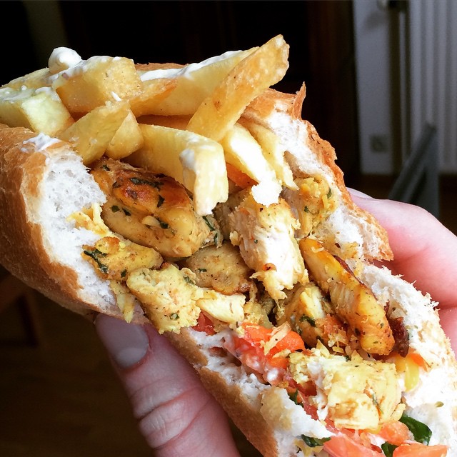 The mitraillette: Mighty, majestic, and arterially malicious. Good eatin' #belgian #food