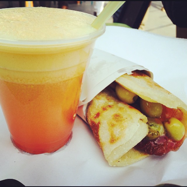 Mint ginger apple juice. Crepe game strong. Open market today with @mcannata93