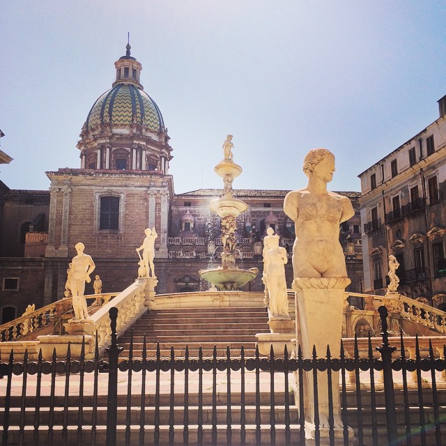 From Florence to Palermo, La Fontana Pretoria. #italy #travel