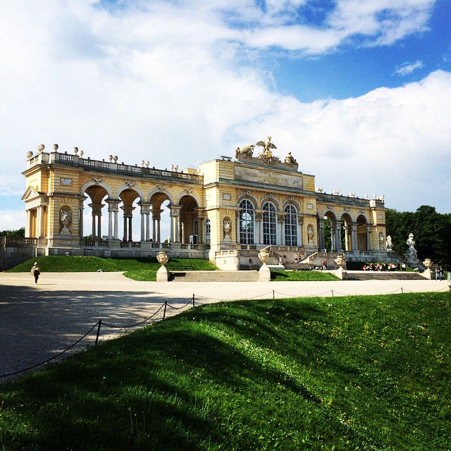 What a time to be passing through The City of Music.

Had no idea — the Vienna Philharmonic will be performing its annual summer night concert in the Schönbrunn gardens tonight. Everything was being prepped for the occasion when I visited earlier today. Although the construction impeded some photo opportunities, I can't complain — looking forward to receiving a heavy dose of Viennese high culture this evening! #vienna #music #culture