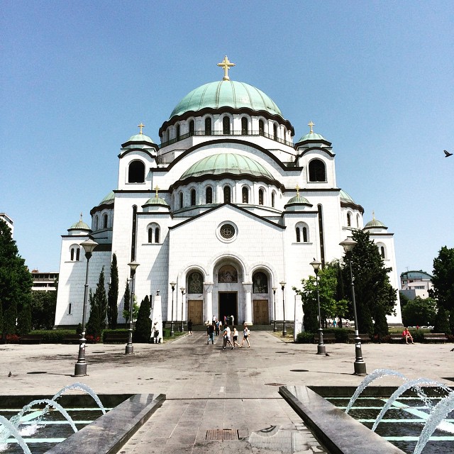 Survived two wars and the interior is still under construction, paid for solely by donations. Nonetheless, a beautiful church in former Yugoslavia. 
Nations, they come they go. #belgrade #travel #history